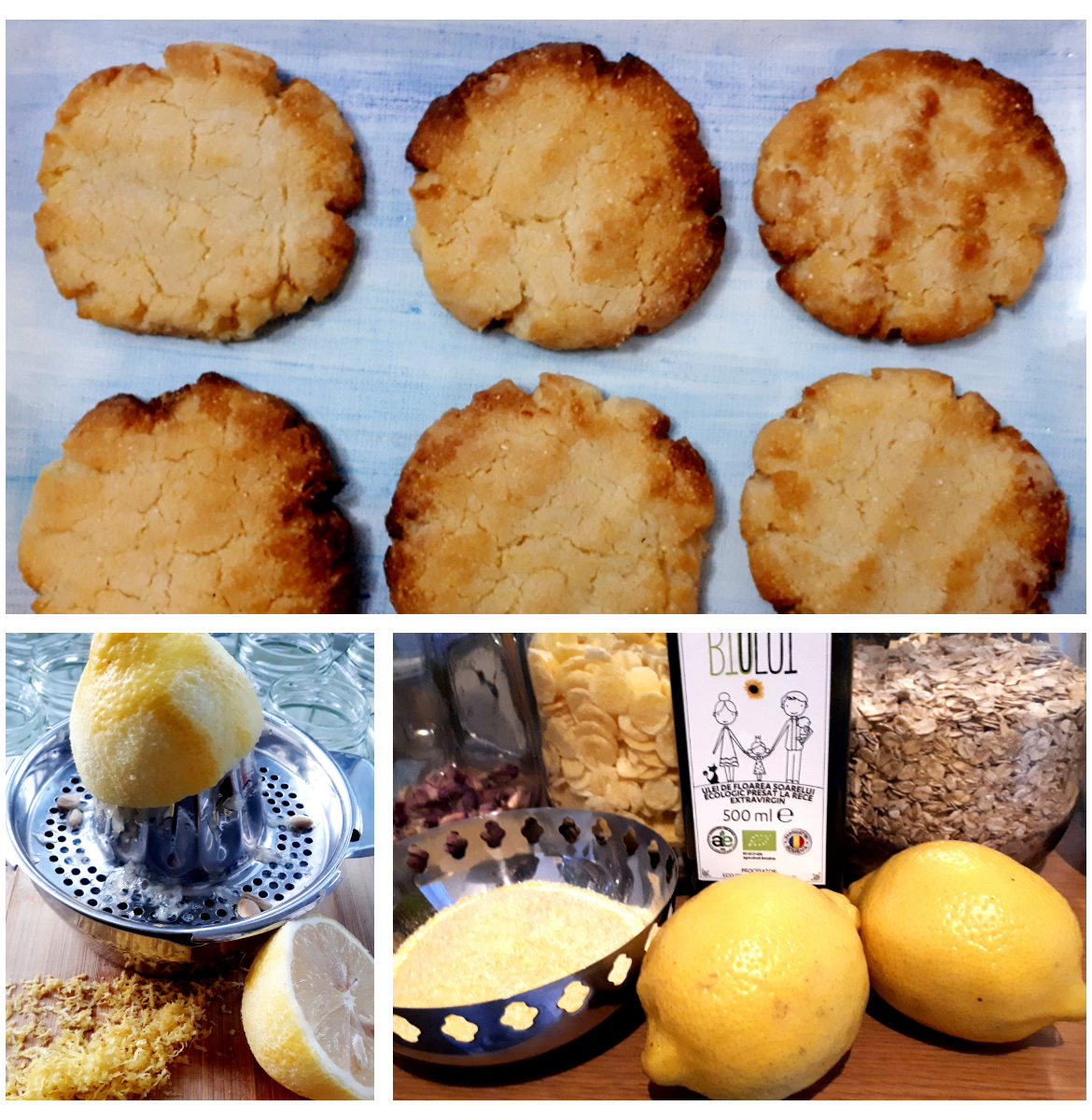 Lemon and Polenta vegan cookies