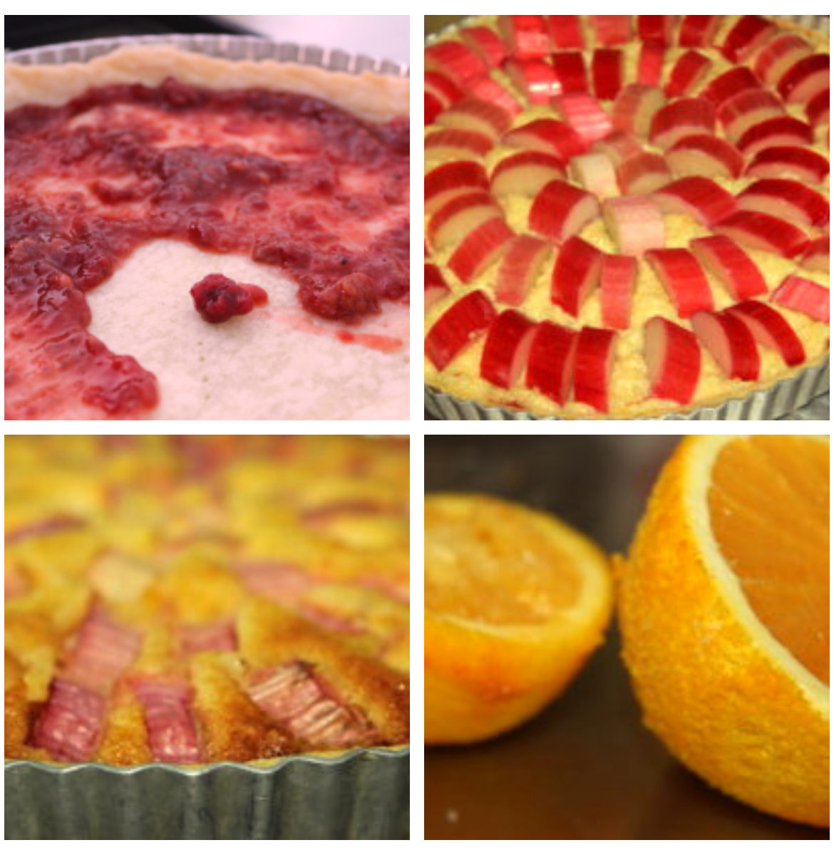 Rhubarb and Orange Frangipane Tart